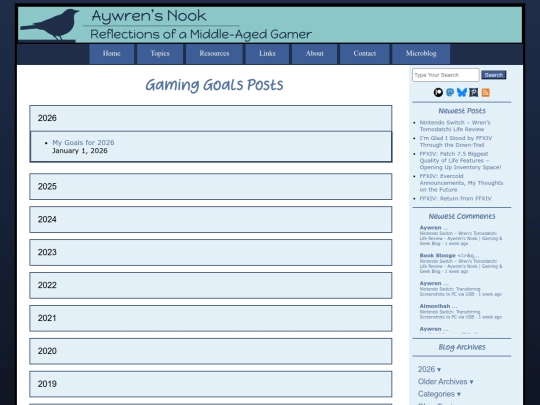 topics/gaminggoals screenshot