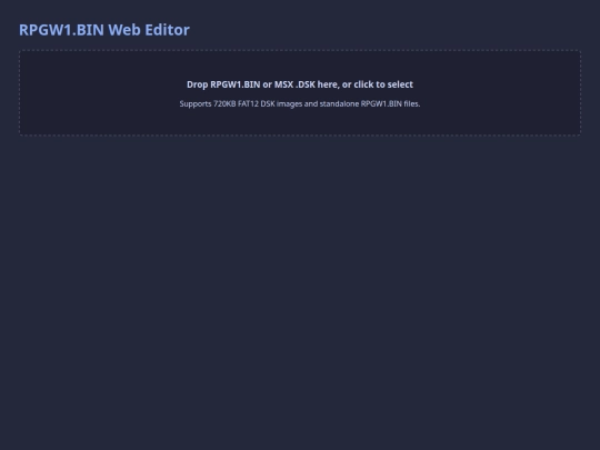 Dante/rpgw1_web_editor screenshot