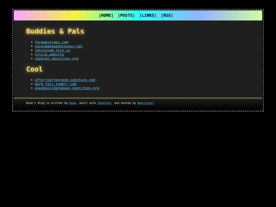 links screenshot