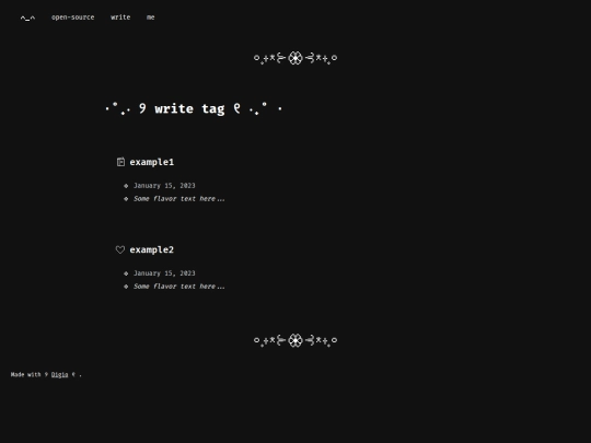 tags/write screenshot