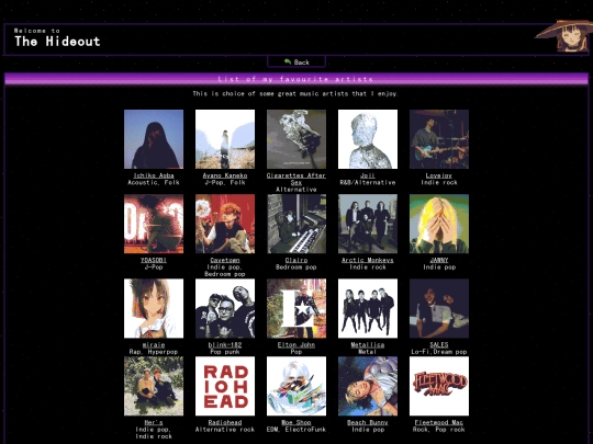 musicartists screenshot