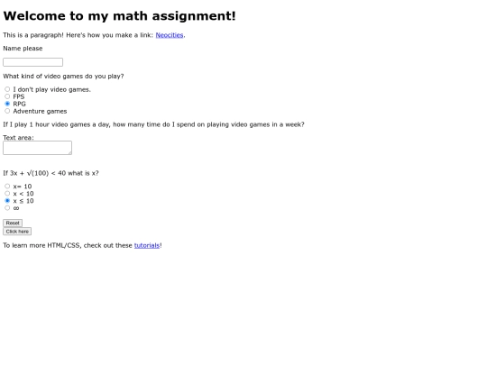 MathAssignment screenshot