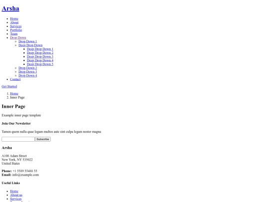 Arsha/inner-page screenshot