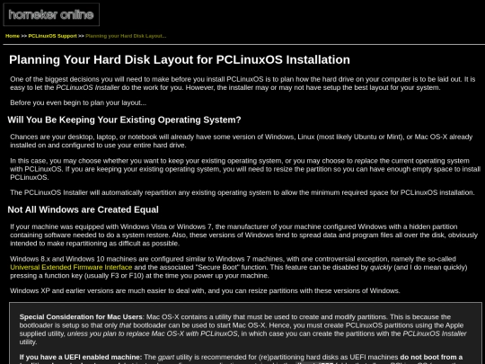 pclinuxos-disk-layout screenshot