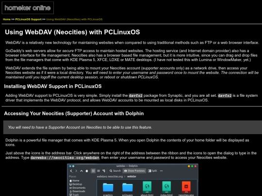 pclinuxos-webdav screenshot