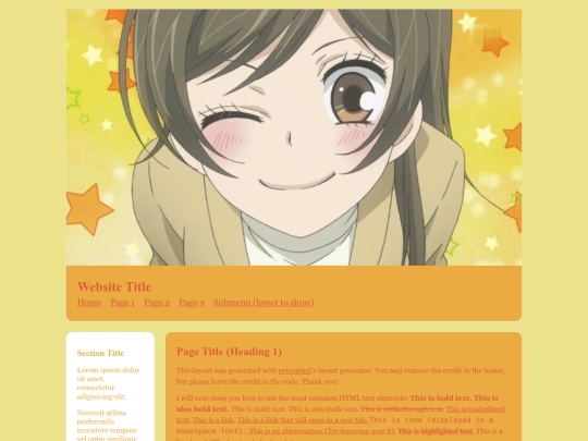 Shoujo Rambles/about me page/about screenshot