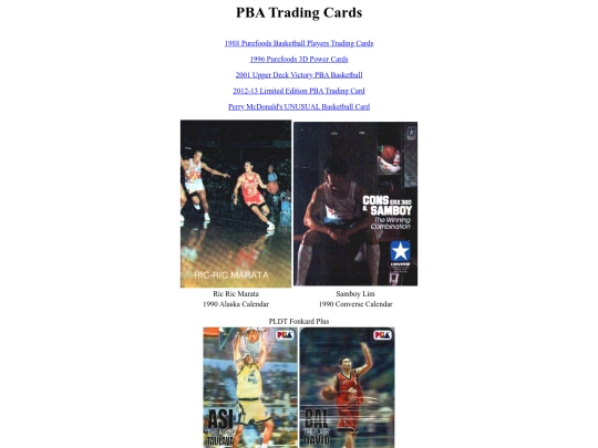 pba.cards screenshot