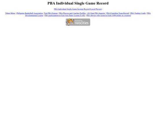 pba.indsinglegamerecord screenshot