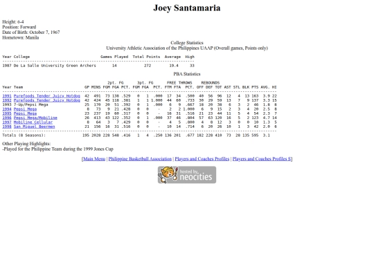pba/profiles/joeysantamaria screenshot