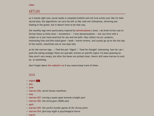 artlog screenshot