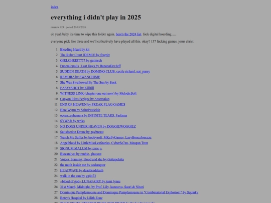 artlog/marrow/23-unplayed2025 screenshot