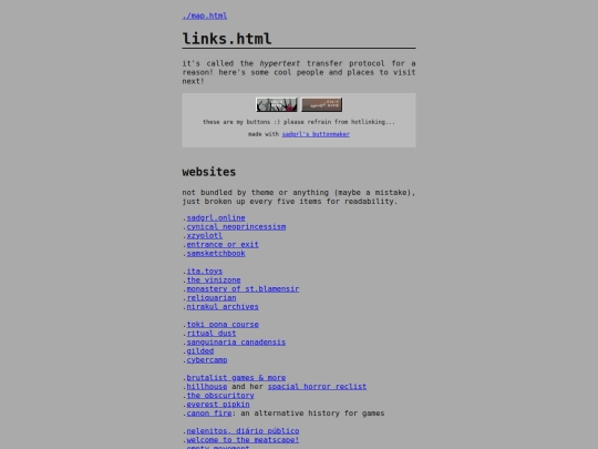 links screenshot