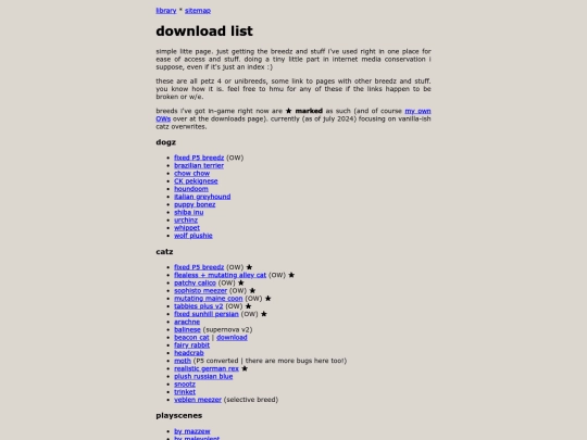 petz/downloadlist screenshot