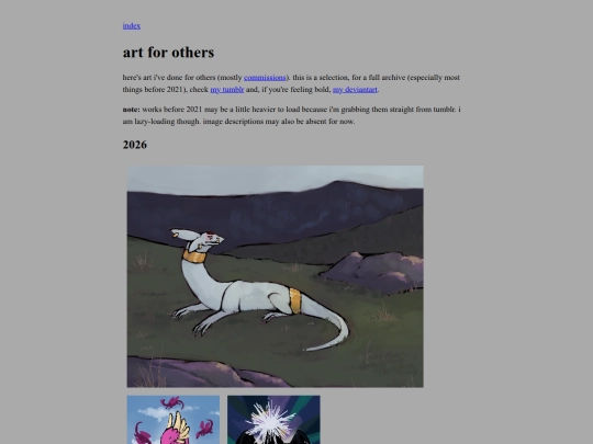 works/commissions screenshot