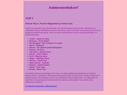 animesuositukset screenshot