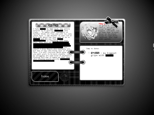 diary screenshot