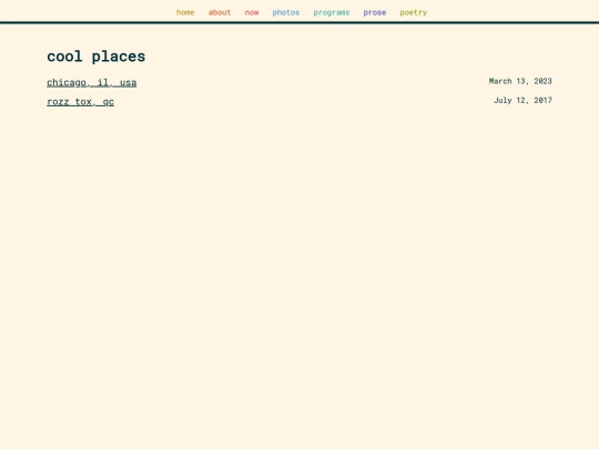 prose/cool-places screenshot