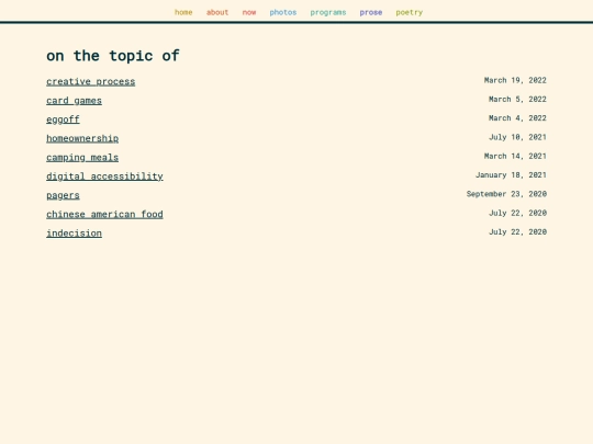 prose/onthetopicof screenshot