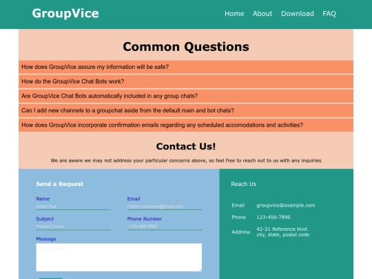 faq screenshot