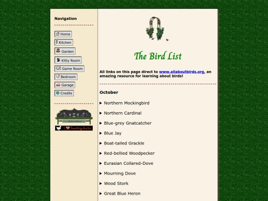 birdlist screenshot