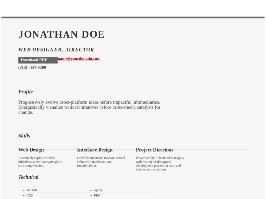 resume screenshot