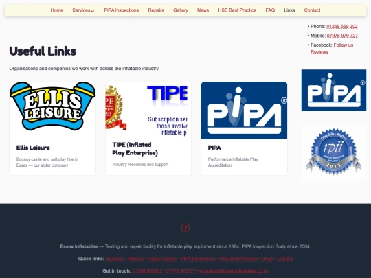 Links screenshot