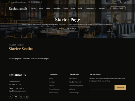 starter-page screenshot