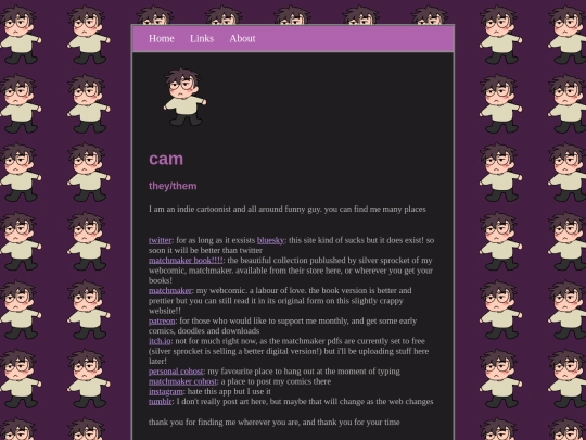 links screenshot