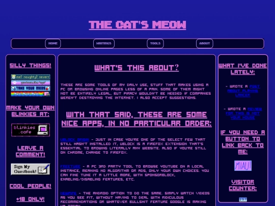 links screenshot