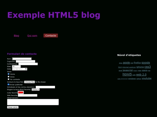 pagines/contacte screenshot