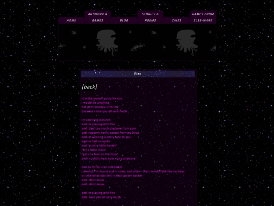 poems/fire screenshot