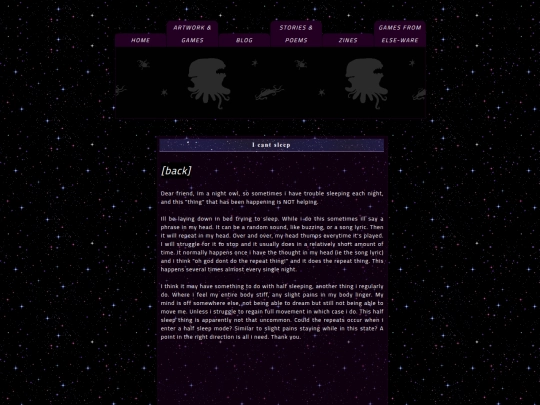poems/icantsleep screenshot