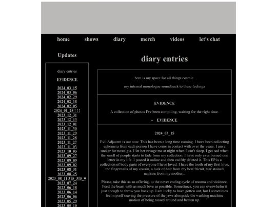 diary screenshot