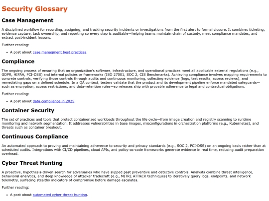 security-glossary screenshot