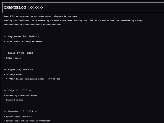 changelog screenshot
