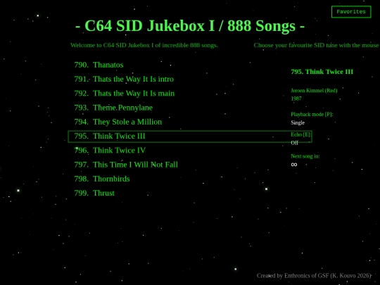 C64 SID JUKEBOX screenshot