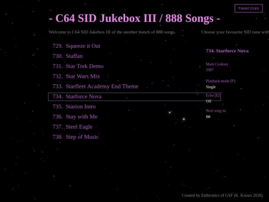 C64SIDJUKEBOX3 screenshot