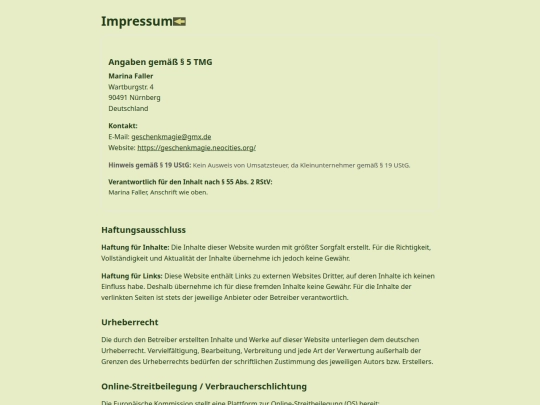 impressum screenshot