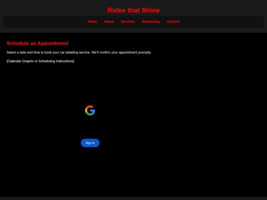 scheduling screenshot