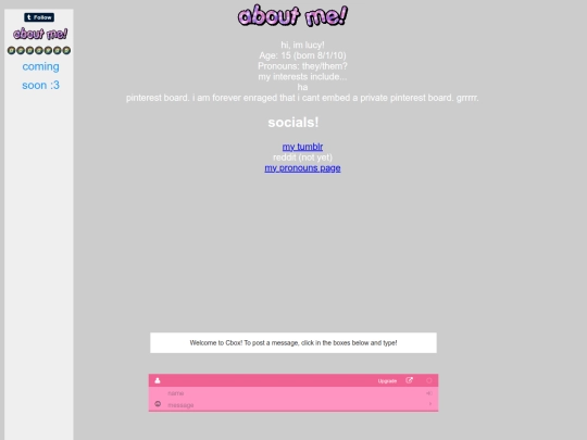 about-me screenshot