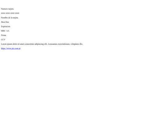 tarjeta screenshot