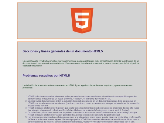 secciones screenshot