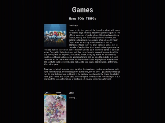 games screenshot