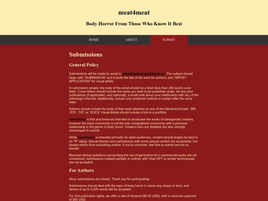 submissions screenshot
