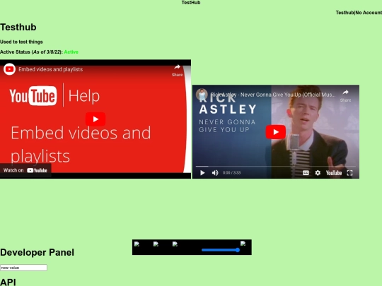 Testing/testhub screenshot
