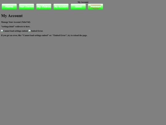 TubeVid/my-account screenshot