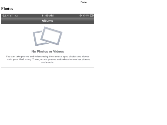 iPod/Photos screenshot