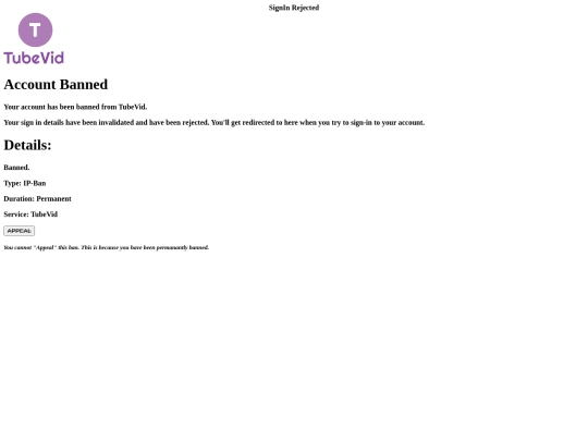 signin/rejected screenshot