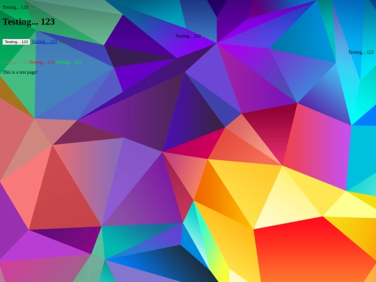 sys/testpage screenshot