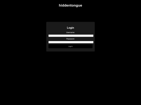 login screenshot
